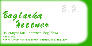 boglarka hettner business card